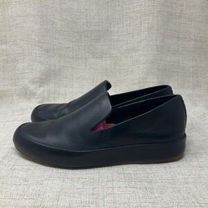 FEIT Handmade Goodyear Leather Loafers Black Women Size 36 Slip On‎ Quiet Lux